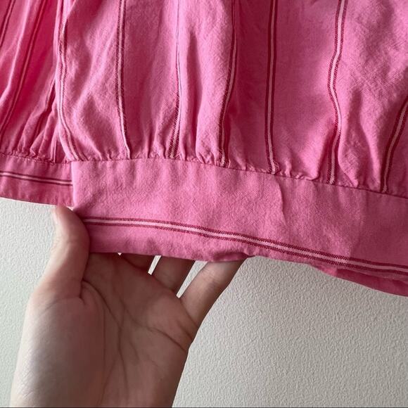 Madewell Pink Wrap Top in Cecilia Stripe - Picture 6 of 11